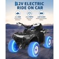 thumbnail image 3 of Ourlova 12V Electric Ride-On Car for Kids 3-8 Years, Dual 45W Motors, Remote Control, LED Lights, Music Player, Emergency Brake, 3 of 8