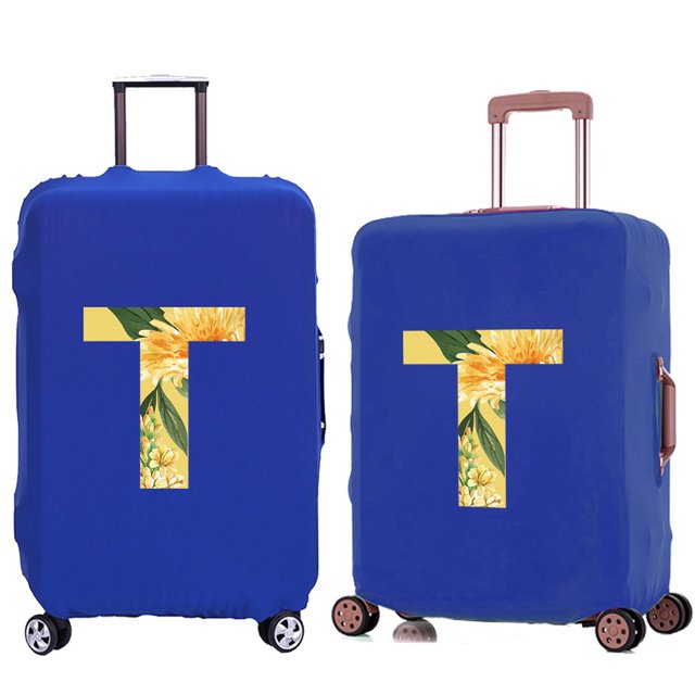 Luggage Cover Travel Suitcase Protective Cover for Trunk Case 18 ''-28 '' Foldable Elastic Suitcase Cover Floral Lettern Pattern 8floral T L