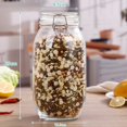 thumbnail image 2 of Transparent  Glass Snap Storage Jar Household Kitchen Sealed Jar Grain Storage Box Tea Tin Multi-purpose Containe, 2 of 3
