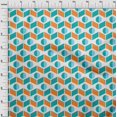 thumbnail image 4 of oneOone Velvet Sky Blue Fabric Geometric Dress Material Fabric Print Fabric By The Yard 58 Inch Wide, 4 of 4