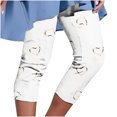 thumbnail image 1 of Birdeem Womens Summer Casual Elastic Waist Printed Cropped Pants, 1 of 5