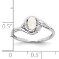thumbnail image 2 of Bague en Or Blanc 14K avec Diamant Opale, 2 of 2