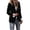 Black, variant on Blazers for Women, Comdrip Women's Velvet Suit Jackets Button Up Fall Winter Outerwear Work Coats 2025 Casual Blazers for Women Green L