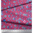 thumbnail image 2 of Soimoi polyester Crepe Fabric Butterfly & Flower Floral Print Sewing Fabric Yard 52 Inch Wide, 2 of 3