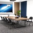 thumbnail image 4 of Costway 8 PCS Folding Padded Party Chairs with Metal Frame PVC Leather Stackable Chairs, 4 of 7