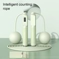 thumbnail image 3 of tredstone PVC Jump Rope Portable Replacement Digital Solid Color Indoor Outdoor Button Control Ergonomic Adjustable Jumping Ropes Green 2 in 1, 3 of 9