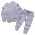 thumbnail image 1 of MeetoTime Girls Boys 2 Piece Outfit Basic Pullover Sweatshirt and Jogging Pants Cotton Set for Toddler Kids, 1 of 4