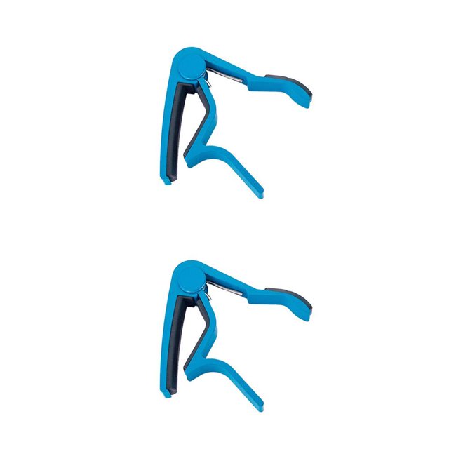 Langgg Pince à Cordes de Guitare en Aluminium Profilé avec Ressort en Acier Inoxydable Poignée en Silicone Bleu 2ensemble