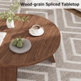 thumbnail image 4 of EDTara Table Basse Circulaire pour Salon, 33,5 Pouces Design Moderne avec Support Robuste à Trois Pieds, Facile à Assembler, 4 of 7