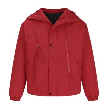 RKSTN Vestes pour Hommes Décontractées Unies Mode Utilitaire Chaudes Épaisses Fermeture Éclair Bouton Manteau Automne et Hiver Manches Longues Veste Manteaux