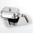 thumbnail image 4 of Luxious Stainless Steel Butter Dish Box Container Shiny Cheese Server Storage Keeper Tray with Easy to Hold Lid, 4 of 5
