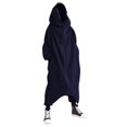thumbnail image 1 of Men‘s Personality Dark Style Full Body Zipper Long Hooded Sweater Jacket, 1 of 6