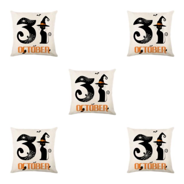 QualitChoice Soft And Easy-care Halloween Throw Pillow Covers For Creepier Look JYM328-1 5Set