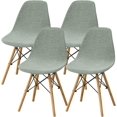 thumbnail image 1 of Shell Dining Room Chair Slipcovers Set of 2/4/6,Stretch Modern Armless Lounge Chair Slipcovers Protector for Kitchen Dining Living Room(Pine Green,4Pcs), 1 of 5