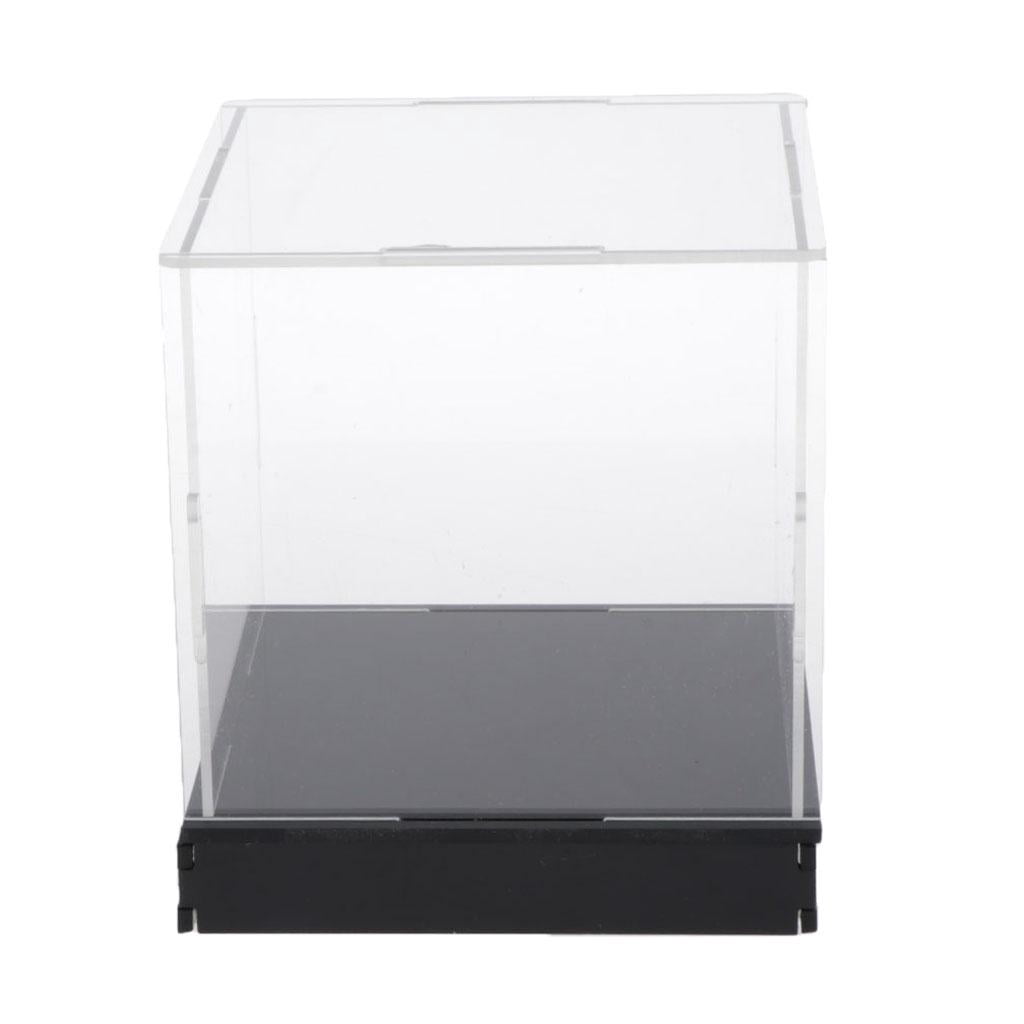 Clear Acrylic Showcase Dustproof Display Box Storage Case for Car Dolls Models 15x15x15cm