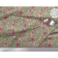 thumbnail image 2 of Soimoi Poly Georgette Fabric Leaves, & Rose Floral Decor Fabric Printed Yard 42 Inch Wide, 2 of 3
