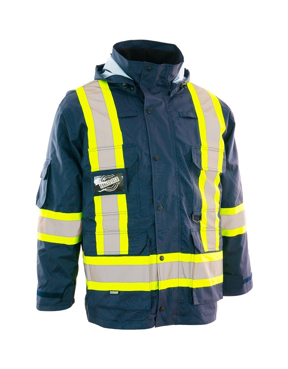 Forcefield 6-in-1 Hi Vis Winter Safety Parka with Removable Bomber Jacket