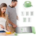 thumbnail image 2 of Stainless Steel Potato Grater Multifunctional Potatoes Slicer Shredder  for Home Kitchen - Green, 2 of 8