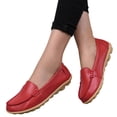 thumbnail image 1 of Dakaela Mocassins pour Femmes à Enfiler, Décontractés, Conduite, Travail, Plats, Bout Rond, Chaussures de Marche, Rouges, 8,5, 1 of 6