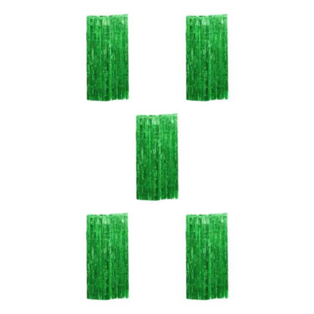 Decodeary Rideau en Feuille Non Toxique pour Fond de Graduation Inodore Anniversaire Décoratif Vert 5Set