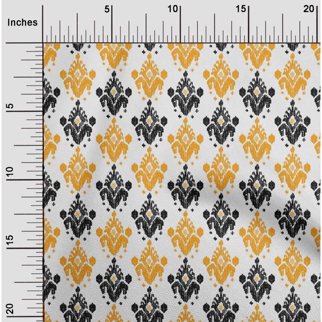 oneOone Silk Tabby Fabric Ethnic Ikat Decor Fabric Printed BTY 42 Inch Wide