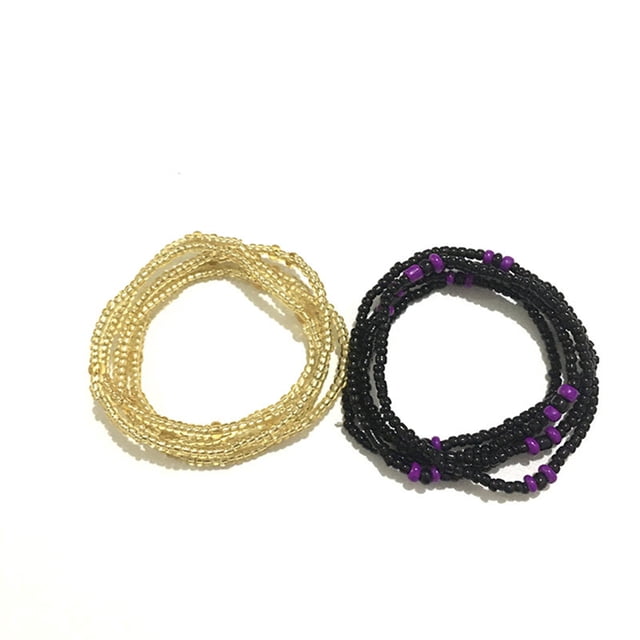 2PCS Women Waist Bead Fashion Multi-layer Waist Chain Belly Chain Body Chain