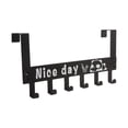 thumbnail image 2 of Kcavykas Clearance Sales Home Storage Organiser Creative Wrought Iron Door Hook No T Race Free Punching Storage Rack, 2 of 2