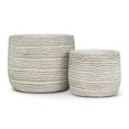 thumbnail image 2 of Abbott Collections AB-27-TERRAIN-754-LG 7 in. Wavy Ripple Planter, White - Large, 2 of 4
