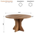 thumbnail image 2 of Garvee 47" Round Dining Table, Kitchen Table for 4-6 People, Circle Tables with Sturdy Pedestal Base, Space Saving Dinning Room Furniture for Living Room, Kitchen, Apartment, 2 of 7