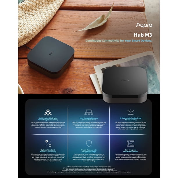 Aqara Hub M3 Multi-Protocol and Matter Bridge Smart Home Hub with