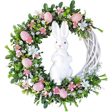 Easter Acrylic Wreath Artificial Colorful Eggs Cartoon Garland Pendant Artificial Colorful Hanging Ornament Decoration Wedding Home Supplies Type4