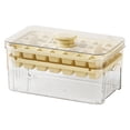 thumbnail image 1 of Push-Button Ice Tray with Removable Lid, Leakproof Design, Stackable for Freezer; Includes Ice Shovel, Easy Demolding, BPA-Free Plastic, 1 of 9