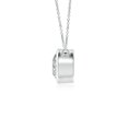 thumbnail image 2 of Angara Collier en Diamant Naturel - Collier Solitaire en Diamant Rond Serti Clos en Platine pour Femmes, 2 of 10