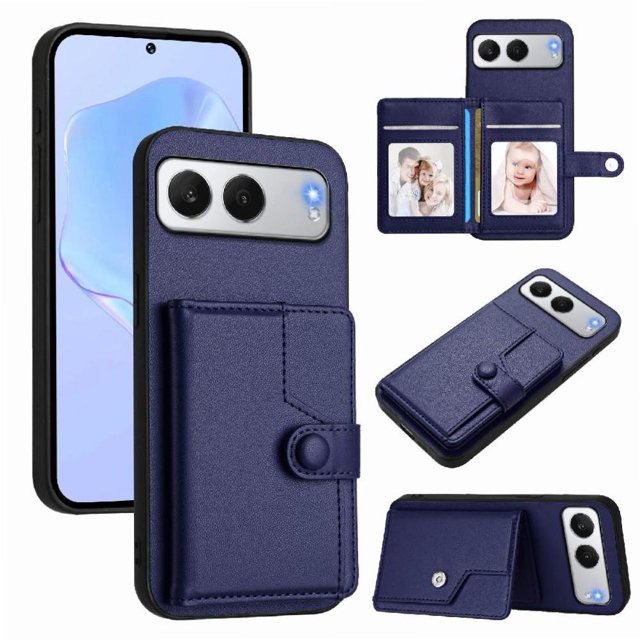 FOXDOCK Case for OnePlus Nord 4 RFID-Blocking Card Holder - Stylish Button Closure Design