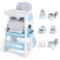thumbnail image 1 of INFANS 8 in 1 Baby High Chair, Converts to Kids Table and Chair Set, with Drawing Whiteboard Building Block Tabletop, Suitable for Dinning Studying Playing, 1 of 9
