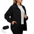 thumbnail image 4 of Women's Rain Jacket 2025 - Waterproof Lightweight Hooded Windbreaker Packable with Pockets, 4 of 7