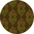 thumbnail image 1 of Ahgly Tapis Rond Lavable en Machine Intérieur Transitionnel Jaune Foncé Vert, 4 Pieds Rond, 1 of 7