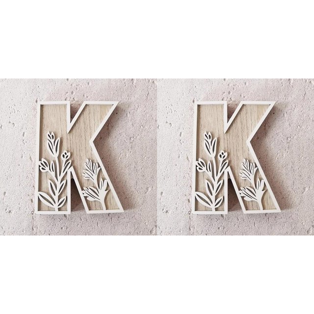 5 Inch Wooden Letters for Wall Decoration – for 's Room Craft Projects Name Signs Weddings and Home ,2 Pack