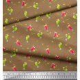 thumbnail image 2 of Soimoi Poly Georgette Fabric Straw & Juice Beverages Decor Fabric Printed Yard 42 Inch Wide, 2 of 3