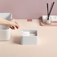 thumbnail image 2 of Boîte de Rangement pour Maquillage avec Couvercle à Double Compartiment, Plastique Anti-Poussière, Organisateur Cosmétique pour Rouges à Lèvres et Tampons Démaquillants 5.71 Po x 5.12 Po x 3.15 Po, 2 of 6