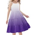 thumbnail image 1 of Tranfacy Robes d'Été pour Ados, Robe d'Été pour Filles, Robe d'Été Boho pour Fille 4-14 Ans à Dégradé de Couleurs, Décontractée, Sans Manches, à Étages, Style Nuisette, 1 of 7