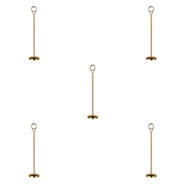 Baohd Contemporary Table Number Holder Photo Stand for Trendy Hotel Settings Gold 25cm 5Set