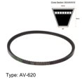 thumbnail image 2 of Unique Bargains 620mm Inner Girth 10mm Width Cogged V Belts Rubber Drive Belt for Power Transmission 2 Pack, 2 of 6