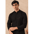 thumbnail image 4 of DWEEP SARA Black Premium Rayon Resham dhaga Sequence Mens Kurta , XS, 4 of 6