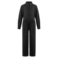 thumbnail image 3 of Ocealan Combinaison à Fermeture Éclair pour Filles Enfants, Combinaison de Vol, Justaucorps, Salopette Décontractée, Combinaison, Noir 10, 3 of 6