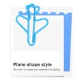 thumbnail image 3 of 100Pcs Cute Paper Clips Bright Color for Fancy Shape Paperclips Plane Shape Special Shape Wire Papercraft 4 Character Plastic for Pieces Plastic Covered Wire Clamps, 3 of 8