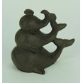 thumbnail image 2 of Rust Brown Cast Iron Triple Stacked Whale Figurine, 2 of 5