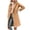 Khaki, variant on IROINID Women's Casual Long Coat Notch Lapel Solid Color Trench coat Long Sleeve Outwear, Green