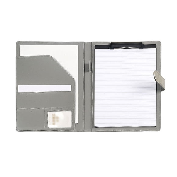 Leather A4 Folder with Pen Holder, Multifunctional Clipboard for Office