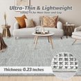 thumbnail image 4 of YUSAZENS 5x7 Washable Boho Non-Slip Area Rug, Soft Waffle Print Carpet for Bedroom, Living Room, Light Gray, 4 of 6